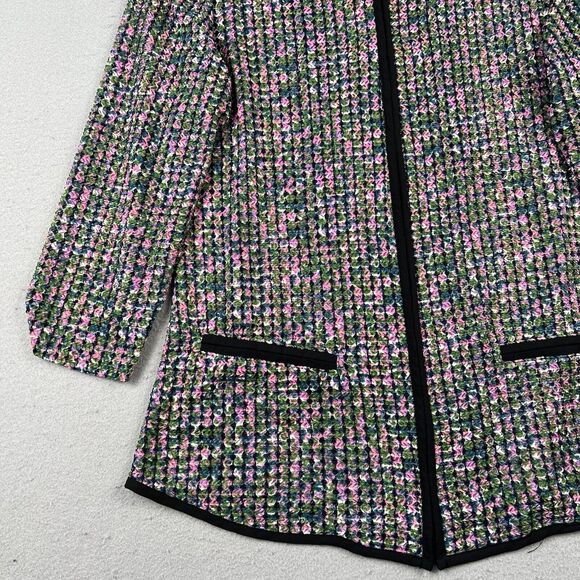 Paola Poggi Italy Knit Jacket Women’s 34 Multicolor Long Sleeve Round Neck - Picture 3 of 16